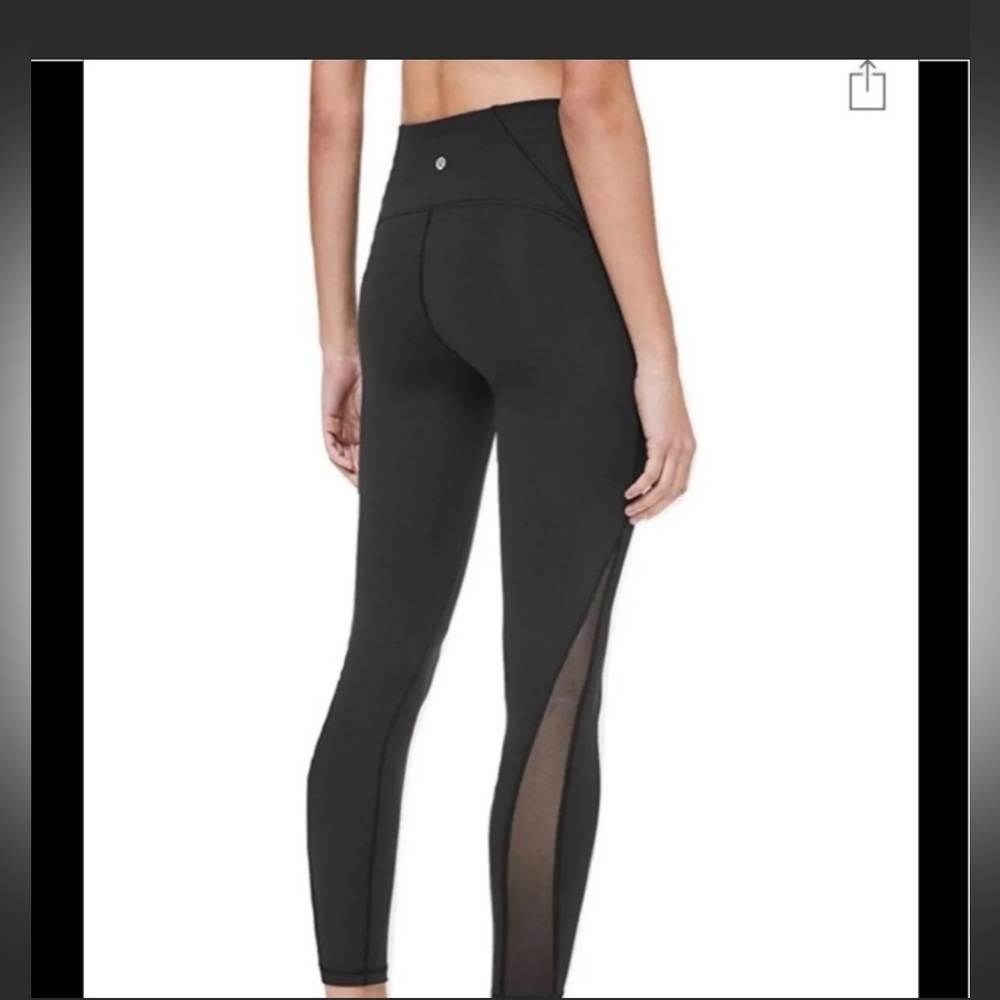 Lululemon leggings with shear side detail size 6